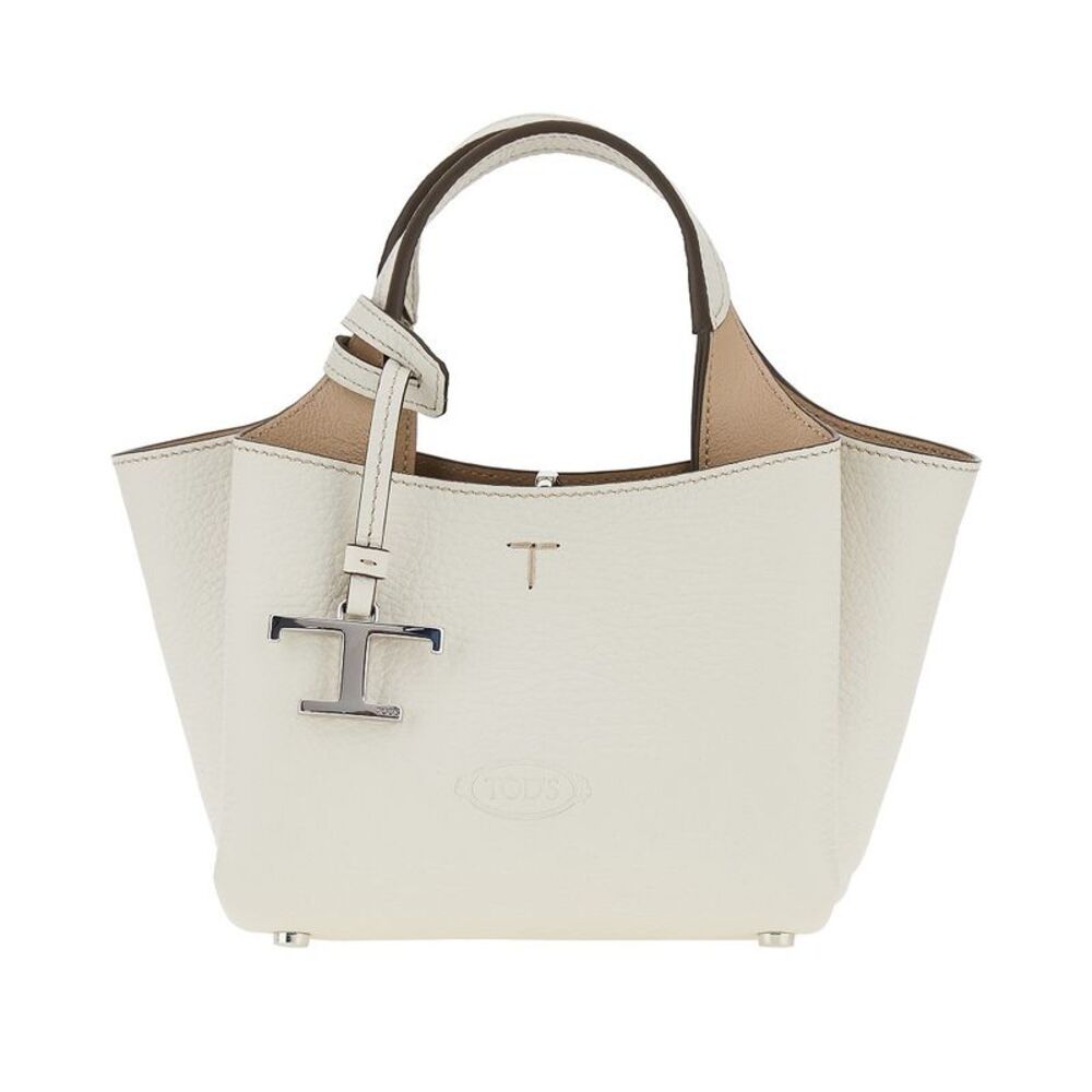 Tods Women Grained Leather Mini Shopping Bag